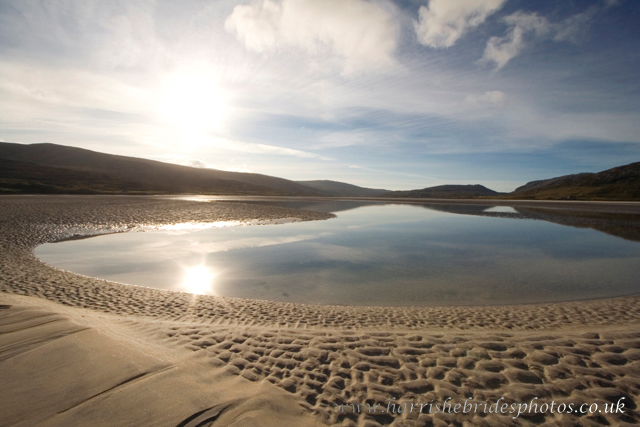 Photograph of the west coast Scarista beach, Isle of Harris. Early morning.